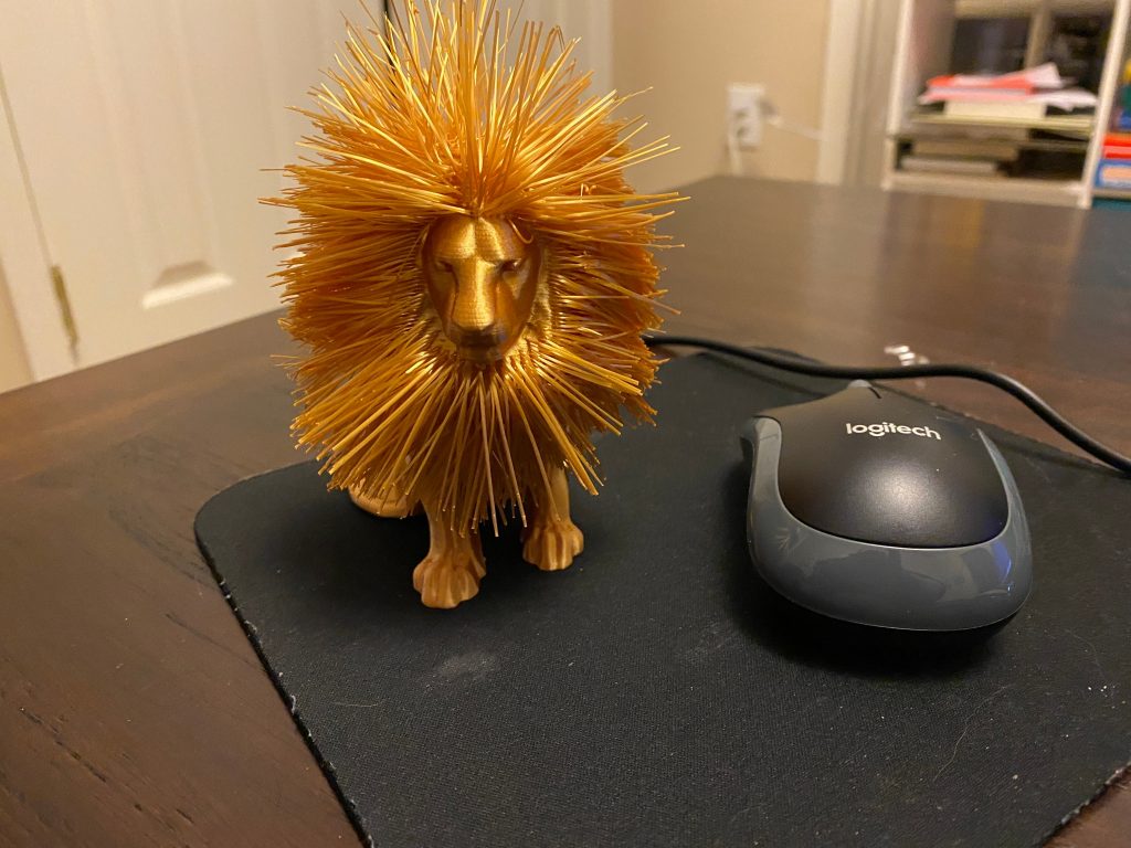 Hvor fint hjemmelevering labyrint 3D Printed Hairy Lion - TEST 3D PRINTS