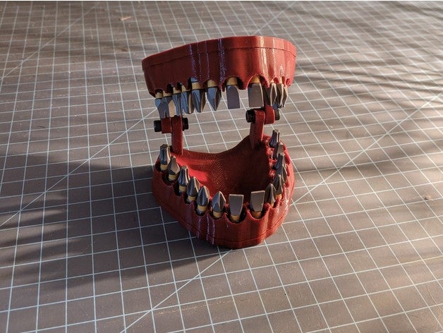 3D Printed Denture Bit Holder With Magnets